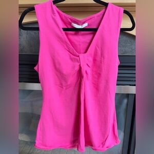 NWOT Boston Proper Hot Pink Tank Top Built in Shelf Bra Small